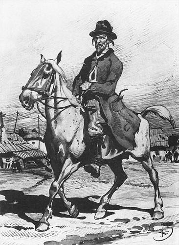 Juliusz Kossak - Kupiec żydowski ujeżdżający konie na jarmarku.jpg